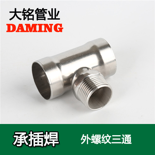 DN25*1 承插焊接式榴莲APP破解版安装包外螺紋轉換三通（304 316L）